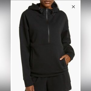 Women’s Zella Explore 1/2 Zip Terry Hoodie in Black-Size‎ L